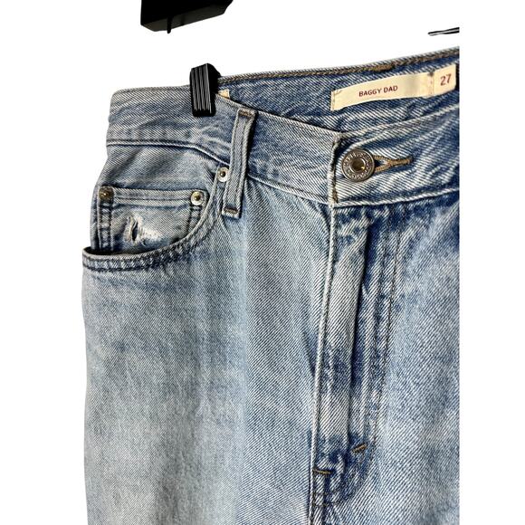 Levi's Baggy Dad Distressed Light Wash Jeans Vintage Inspired W27 L30 - Picture 3 of 12
